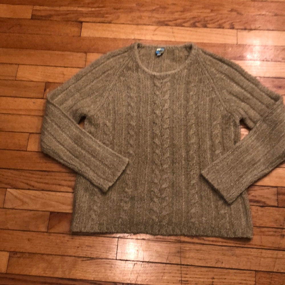 EUC CUBIX MOHAIR BLEND NEUTRAL ARGLE SWEATER